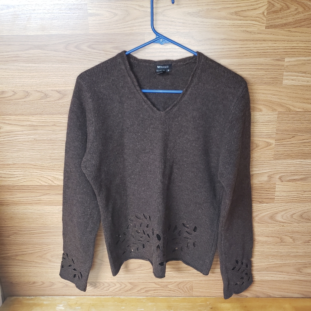 Woolrich Women's Brown V-Neck Sweater
